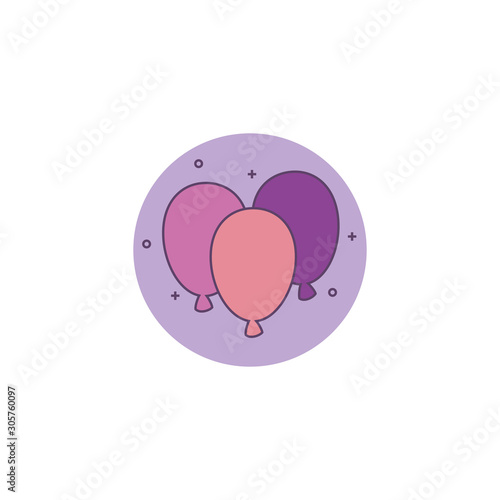 balloons helium air detailed style