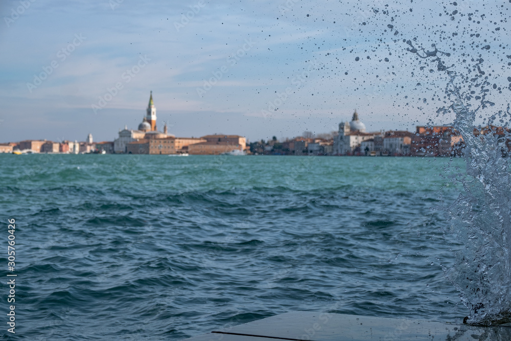 Splash on the basilica at Venice, Italy 2