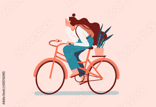 Cycling Girl photo