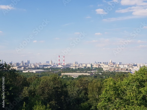 Urban city view of Moscow