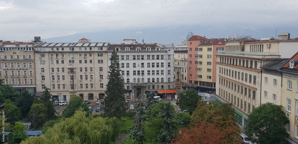 Urban cityscape of Sofia