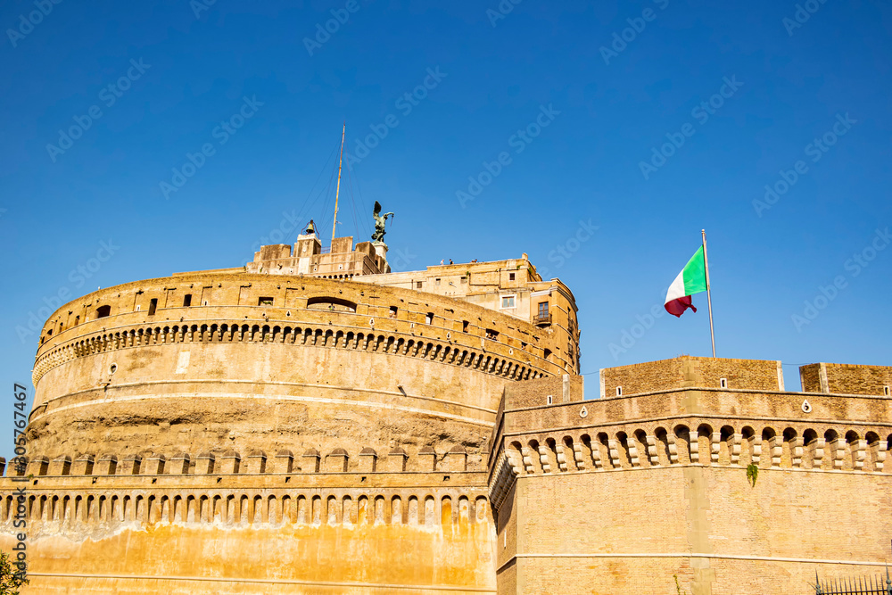 View of the Sant Angelo Castle in the Vatican, Rome - Italy