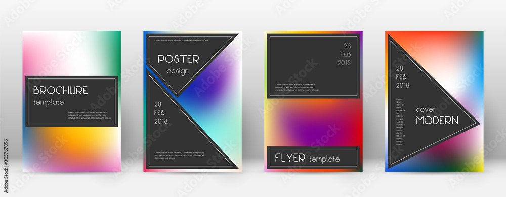 Flyer layout. Black alive template for Brochure, A