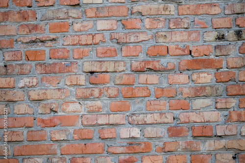 Brick wall red background