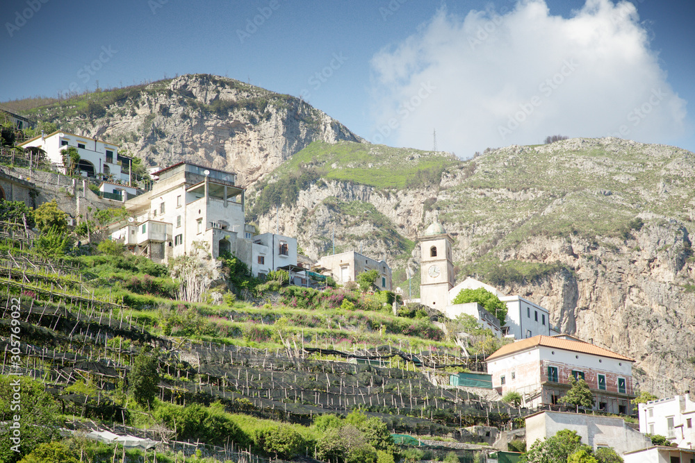 cliffside village on southern Italy's Amalfi Coast