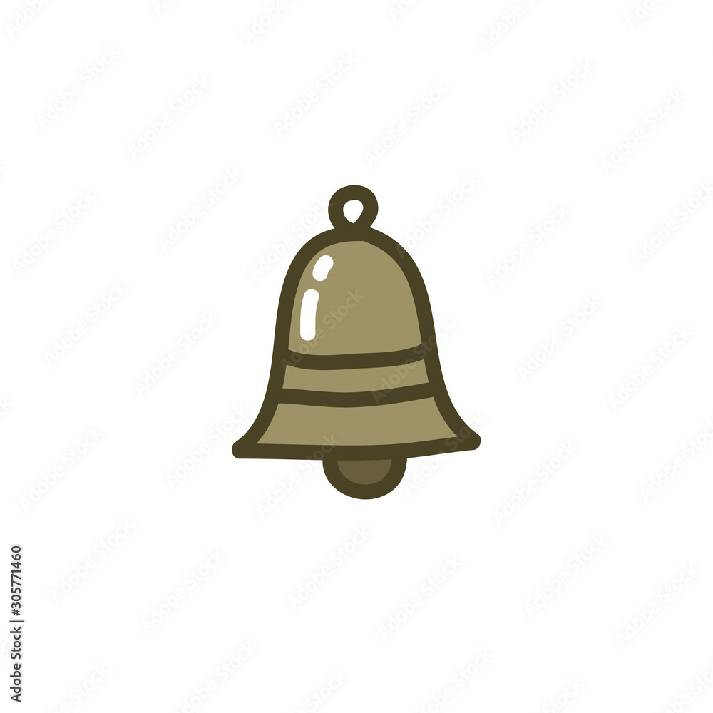 bell doodle icon, vector illustration bell doodle icon, vector illustration