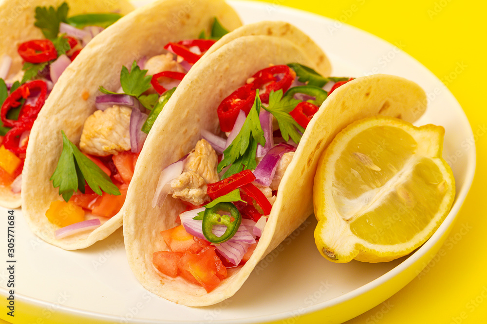 Obraz premium Homemade Mexican Tacos