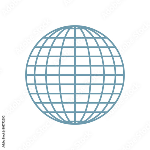 World wide web icon isolated on the white background