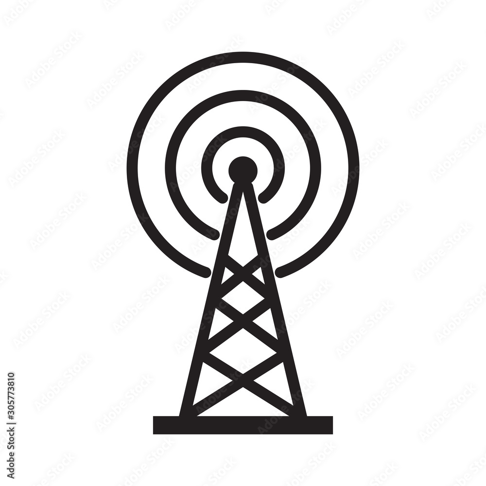 Tower Communication Icon Vector Tower Communication Icon Vector