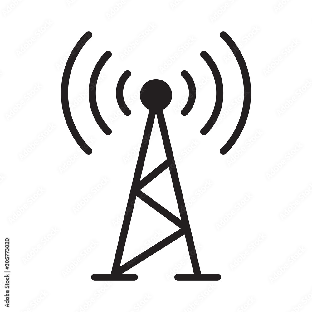 Tower Communication Icon Vector Tower Communication Icon Vector