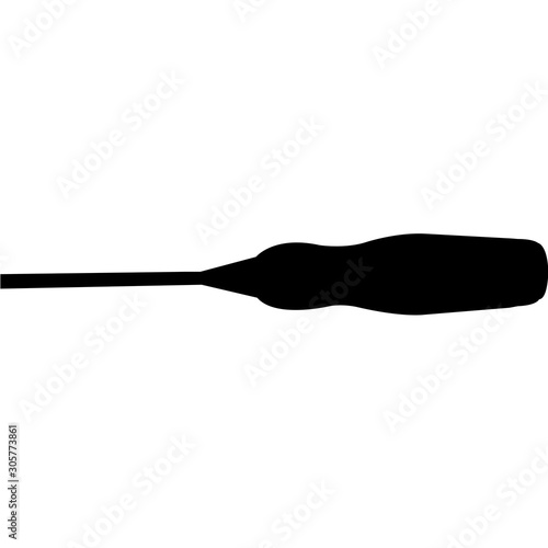 Isolated Woodworking Tool Wood Chisel  Silhouette Vector Illustration