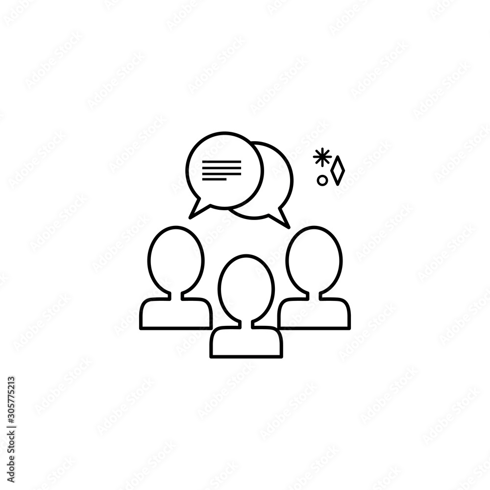 social media with group people silhouettes line style social media with group people silhouettes line style