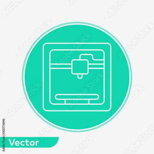 3d printer vector icon sign symbol