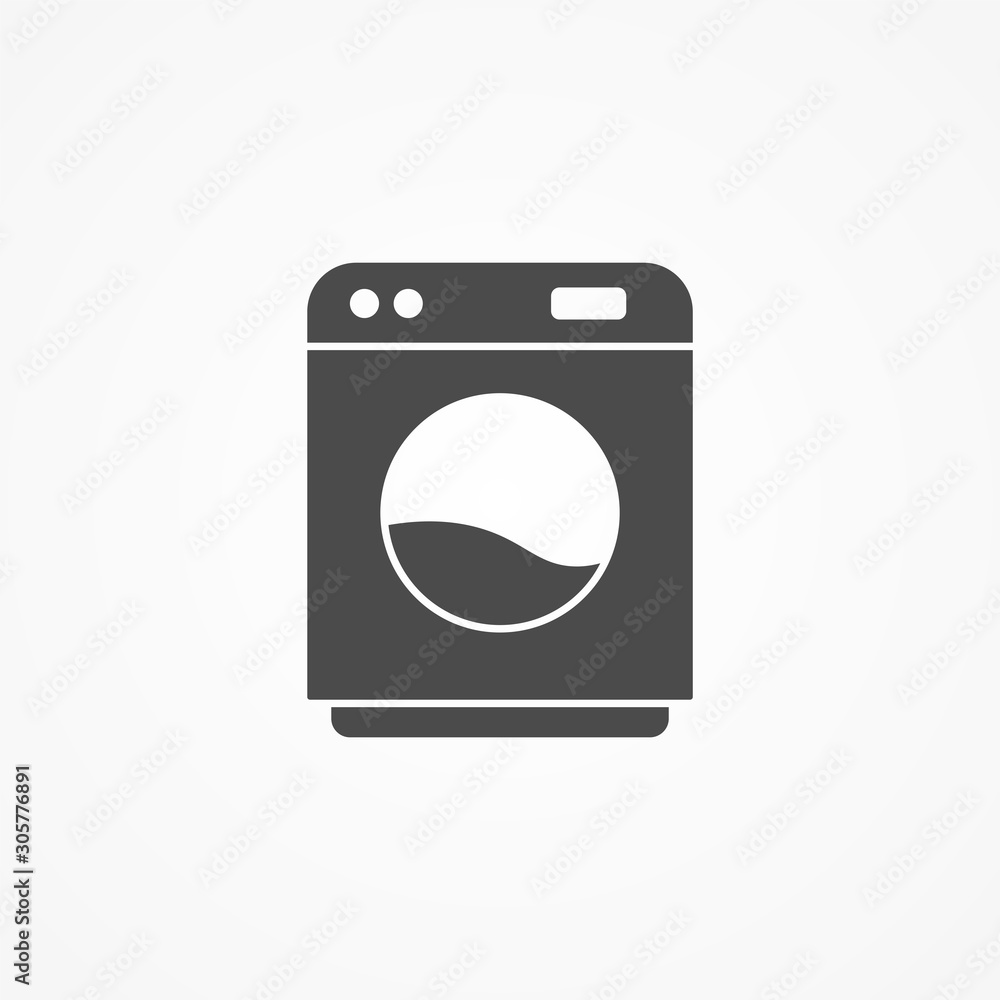 Washing machine vector icon sign symbol Washing machine vector icon sign symbol