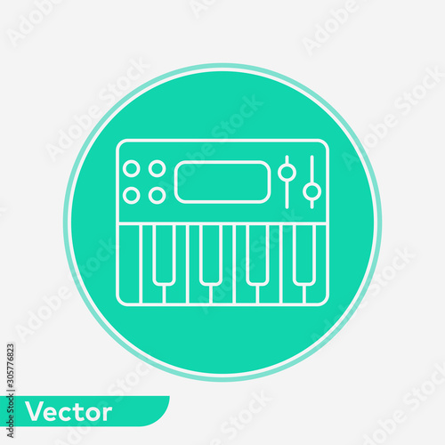 Synthesizer vector icon sign symbol