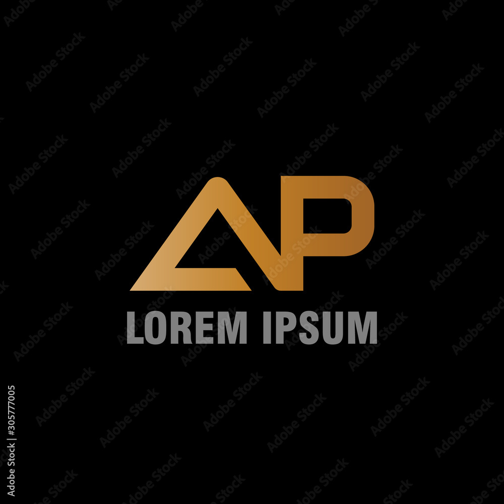 vector illustration initial letter a and p icon logo modern design with gradient color vector illustration initial letter a and p icon logo modern design with gradient color