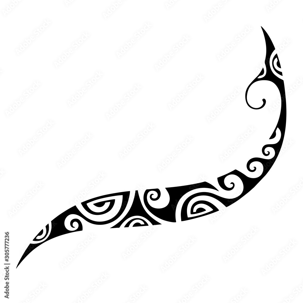 Tattoo maori design. Art tribal tattoo. Vector sketch of a tattoo maori.  Stock Vector | Adobe Stock