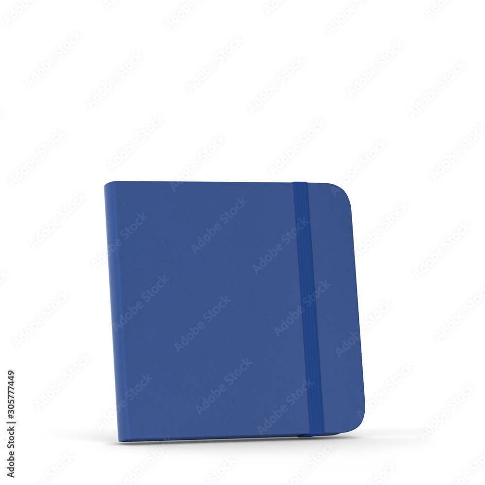 Blank notebook with elastic band closure mockup Blank notebook with elastic band closure mockup