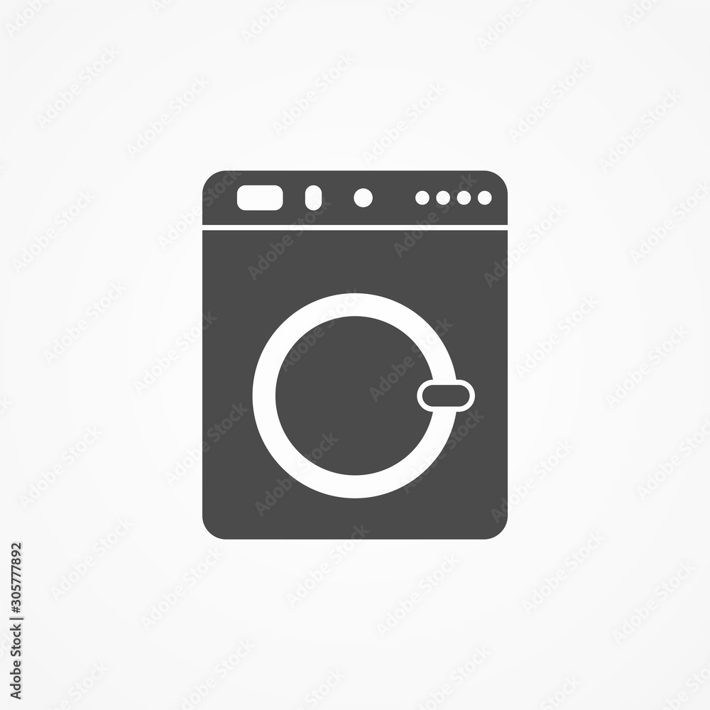 Washing machine vector icon sign symbol Washing machine vector icon sign symbol