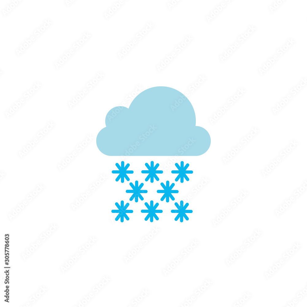 cloud with rain flat style icon cloud with rain flat style icon