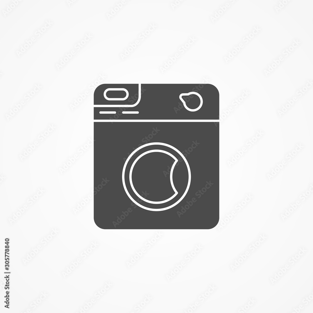 Washing machine vector icon sign symbol Washing machine vector icon sign symbol