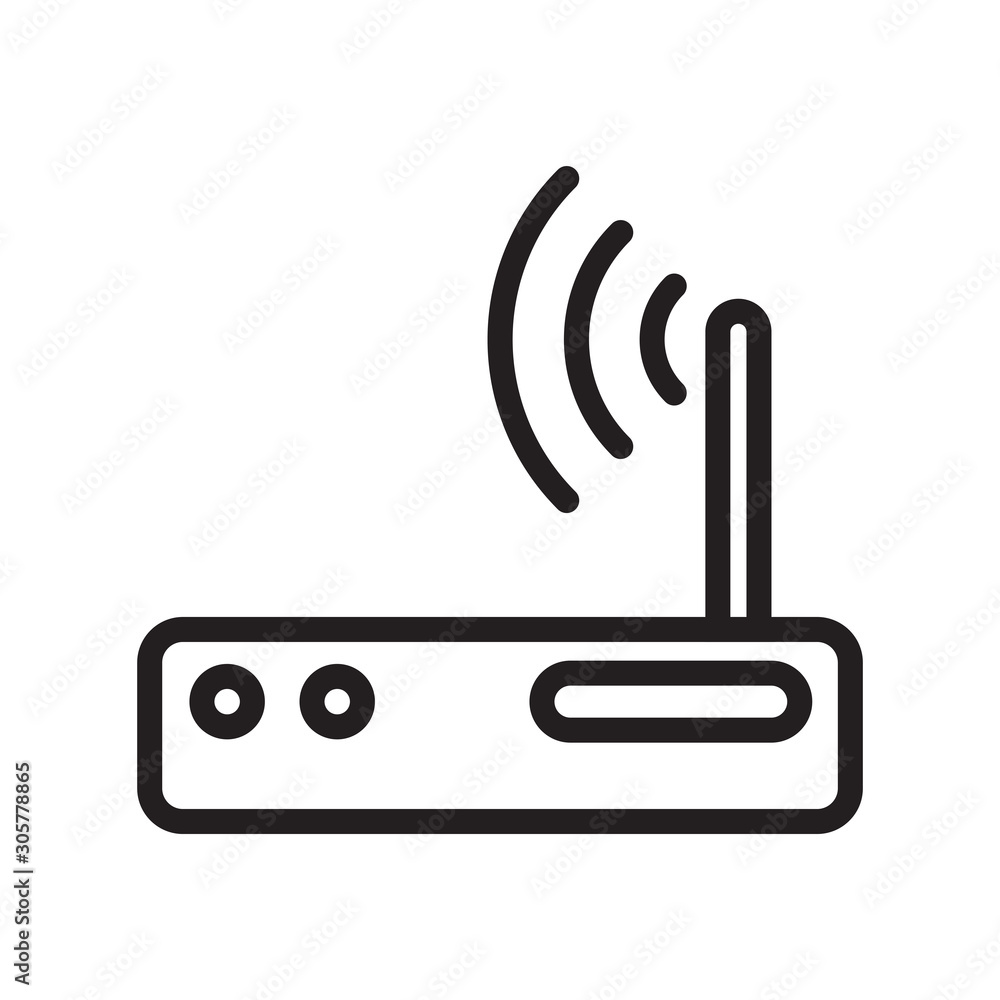 Wireless Router Icon Vector Wireless Router Icon Vector