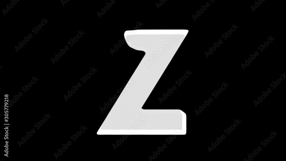 4K Animated water splashes filling Z letter isolated on a black background with alpha matte 4K Animated water splashes filling Z letter isolated on a black background with alpha matte