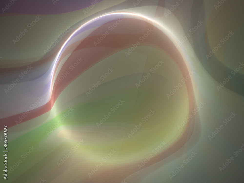 Abstract Glass Spherical Shape 3D Illustration - Colorful gradients of ...