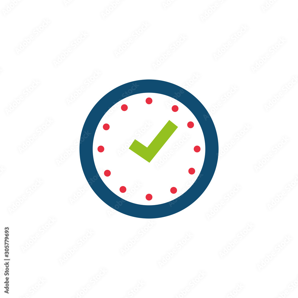 time clock wall flat style icon time clock wall flat style icon