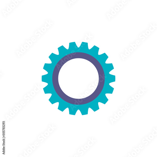 team gear flat style icon