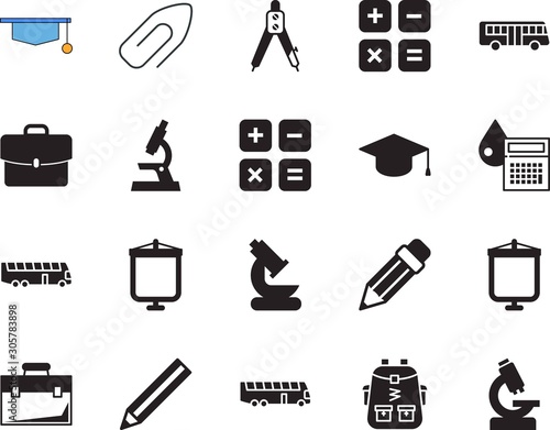 Wallpaper Mural school vector icon set such as: stationery, uniform, schoolbag, company, smart, action, master, steel, logo, global, recreation, luggage, architect, measure, divider, scientist, activity, engineering Torontodigital.ca