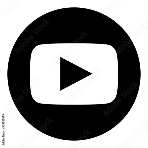 Voronezh Russia November 21 19 Youtube Logo Round Icon In Black Color Stock Vector Adobe Stock Voronezh Russia November 21 19 Youtube Logo Round Icon In Black Color Stock Vector Adobe Stock