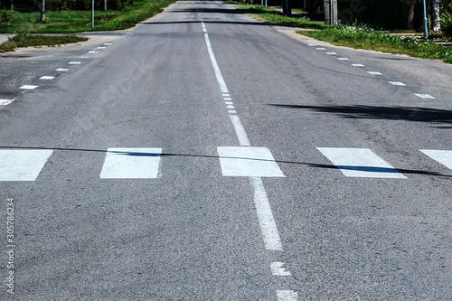 Natural crosswalk in a small town.