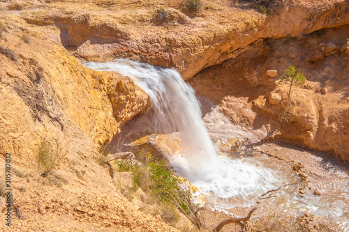 Waterfall  Mossy Cave  Bryce Canyon National Park  Utah  USA