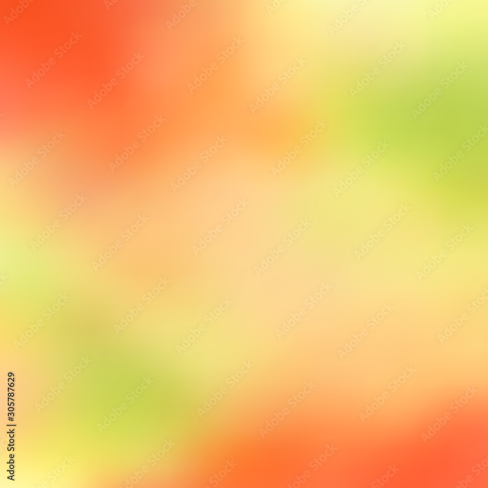 Bright blurred yellow-green background interspersed with red-orange, a  beautiful combination of warm colors, transition, gradient. Place for text.  Stock Vector | Adobe Stock