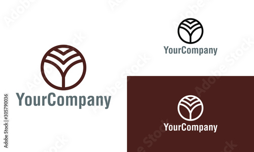 Agriculture, flower and letter Y logo icon design template elements. Simple minimalist template graphic illustration. Creative vector emblem, for icon or design concept.
