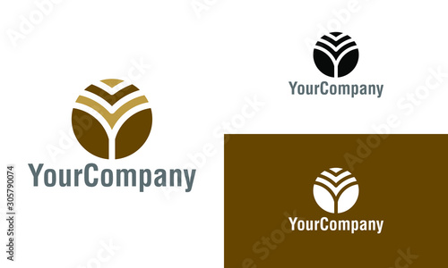 Agriculture, flower and letter Y logo icon design template elements. Simple minimalist template graphic illustration. Creative vector emblem, for icon or design concept.
