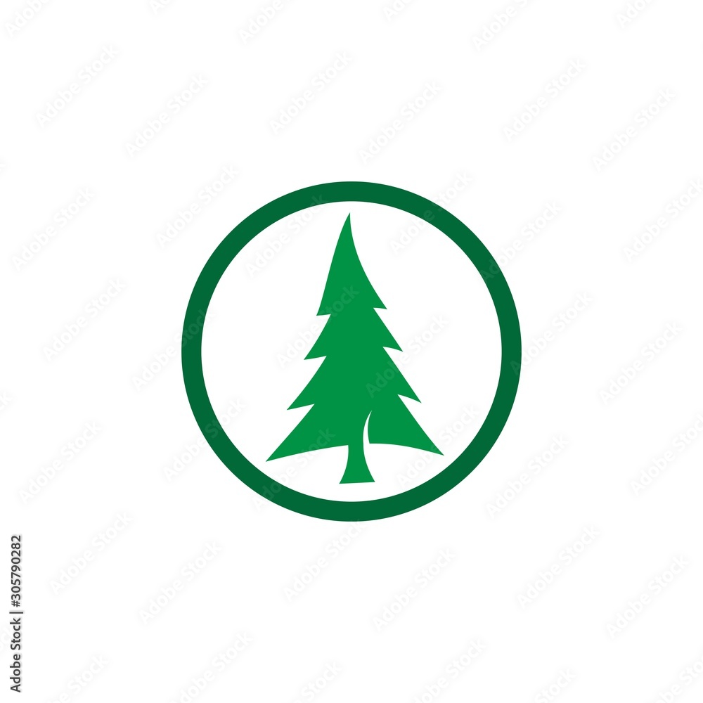 Obraz premium chrismas tree logo