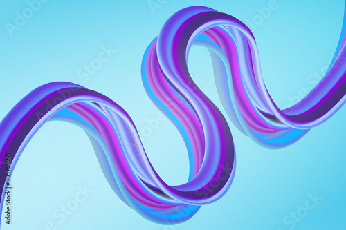 3D Flow Dynamic Curved Wave.