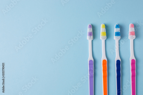 Toothbrush on the blue background