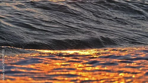 beach wave macro sunset slow motion