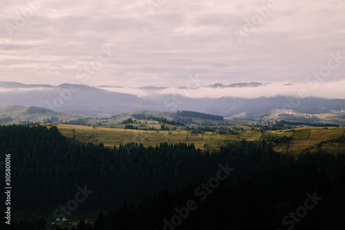 Amazing mountain lanscape in the wild Carpathians