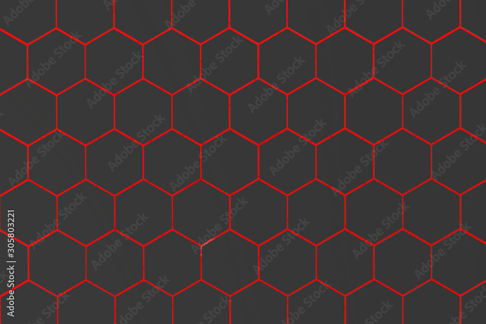 3d rendering of black and red geometric hexagonal abstract background. Pattern for texture of wallpapers. 3d rendering of black and red geometric hexagonal abstract background. Pattern for texture of wallpapers.