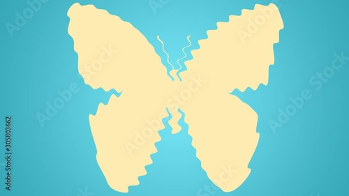 Ripplig butterfly with blue background photo