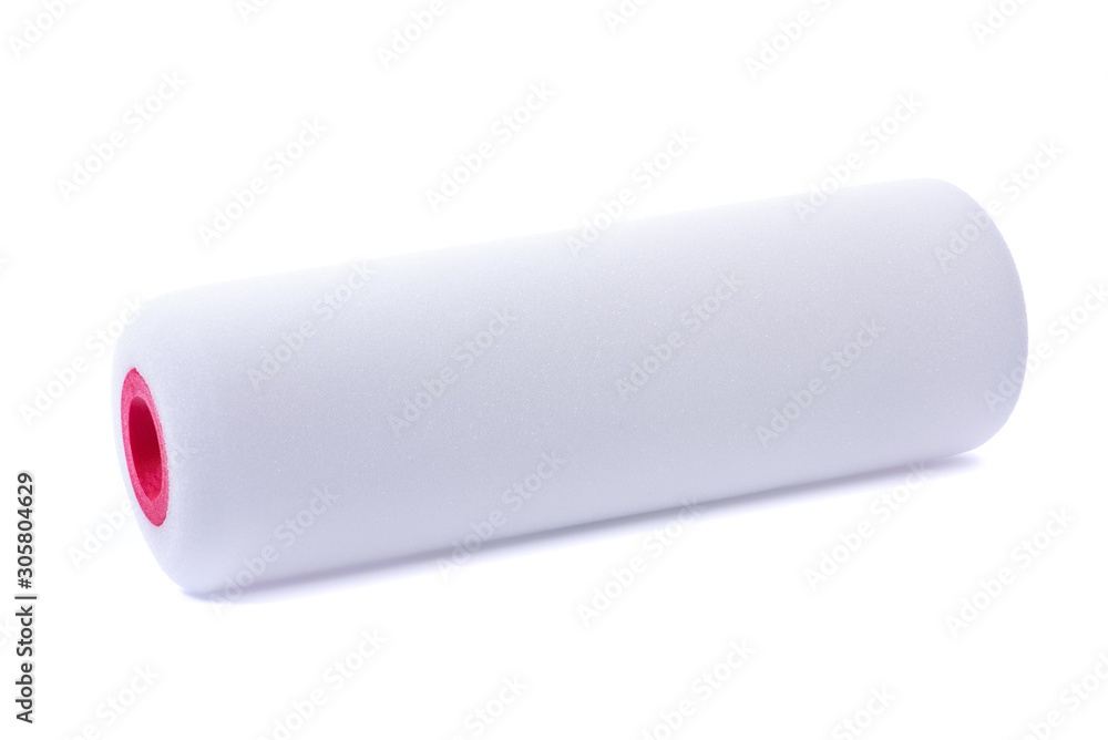 Paint roller tool isolated on white background