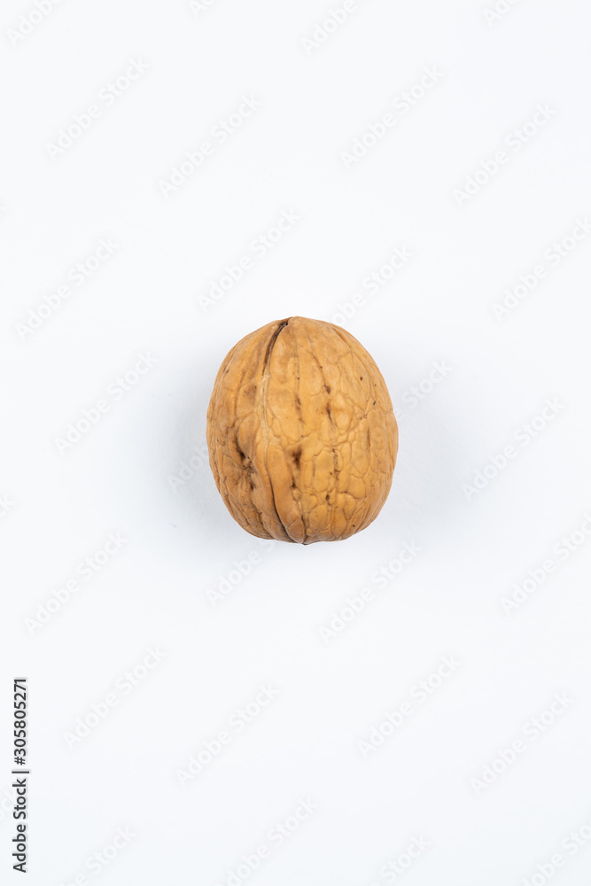 Detailshot of a single object on white ground, perfect for cropped objects, top view