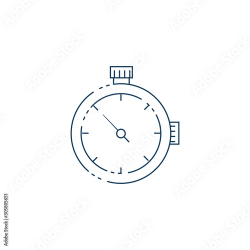 timer chronometer line style icon
