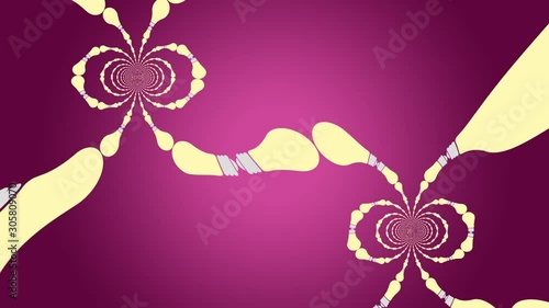 Psychedelic lightbulb animation with pink background