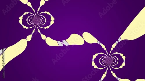 Psychedelic lightbulb animation with purple background