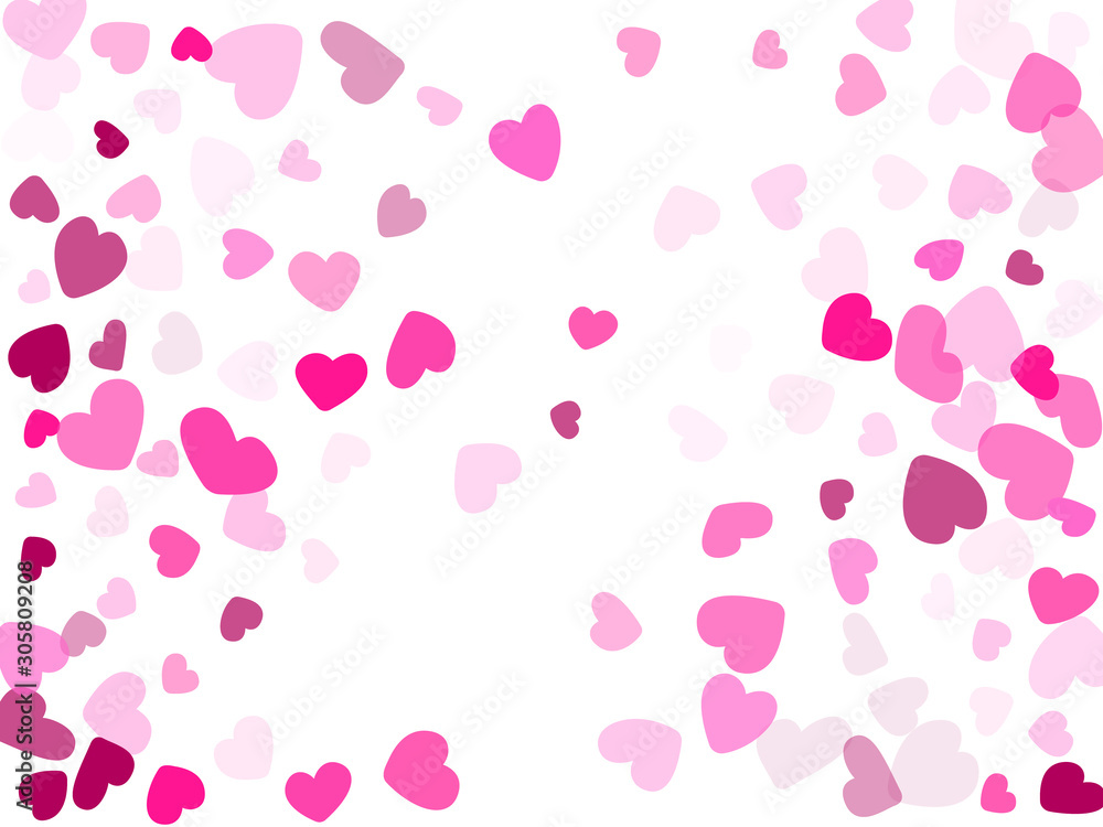 Hearts confetti flying vector background graphic design. Hearts confetti flying vector background graphic design.